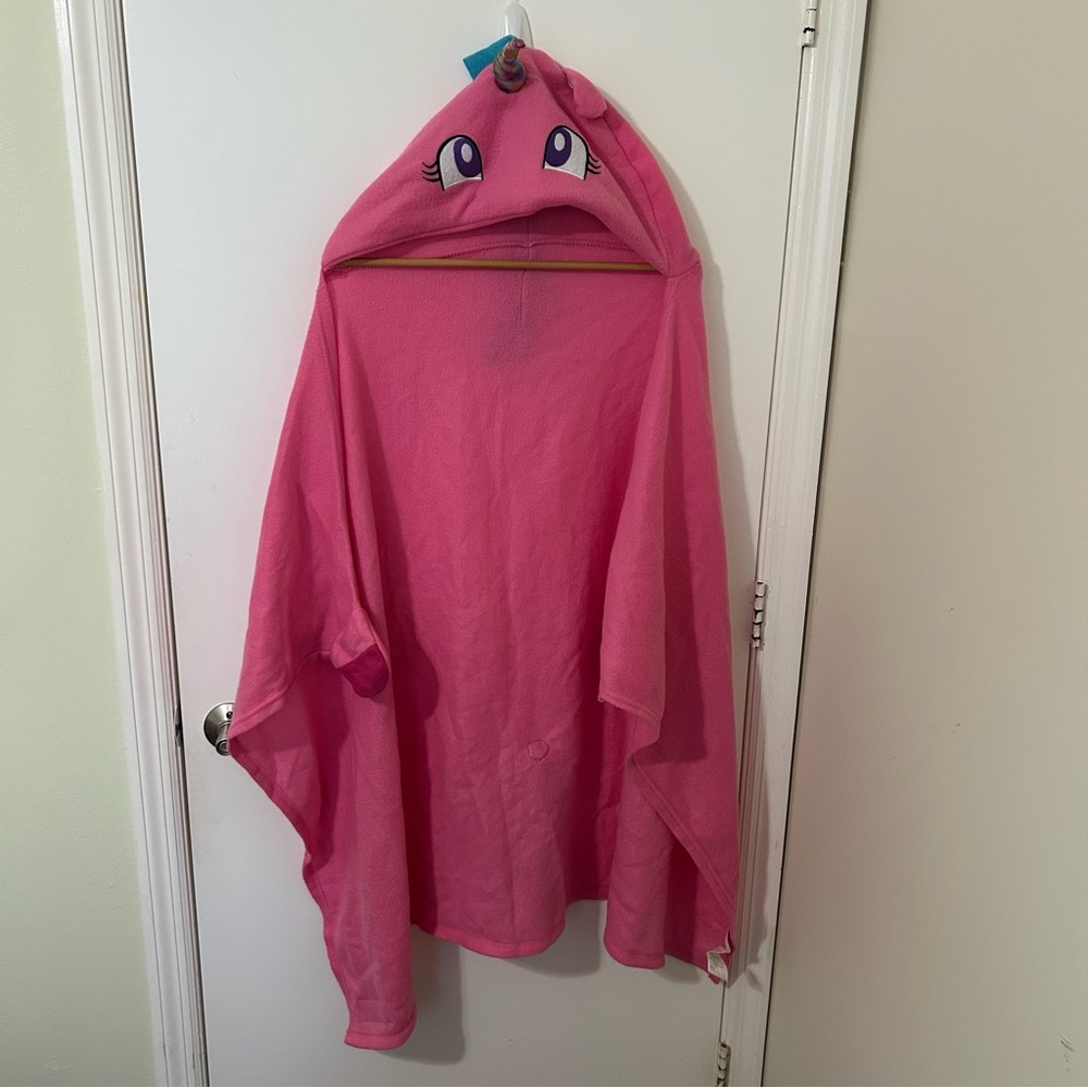 Snuggie Unicorn Kids Pink Multicolored Hooded Blanket Hoodie 3D